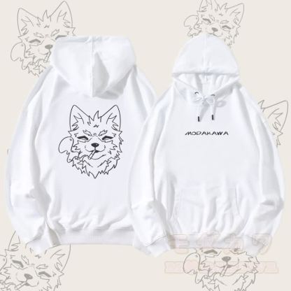 MODAKAWA Koda Smoking Graphic Streetwear Pullover Hoodie - Weiß - 5XL - image 3