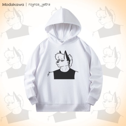 MODAKAWA X roynce_yetra Roy Frowns Grafik-Baumwollhoodie mit Seitentaschen - White - 4XL - image 2