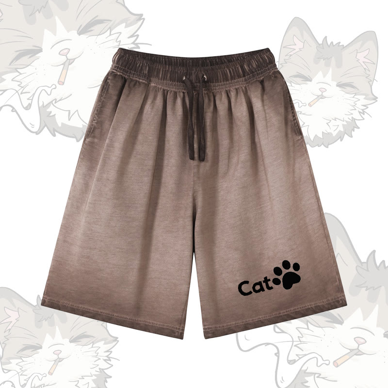 CAT Graphic Modakawa Shorts aus 100 % Baumwolle mit Farbverlauf im Vintage-Waschungs-Look - Brown - 5XL - image 3