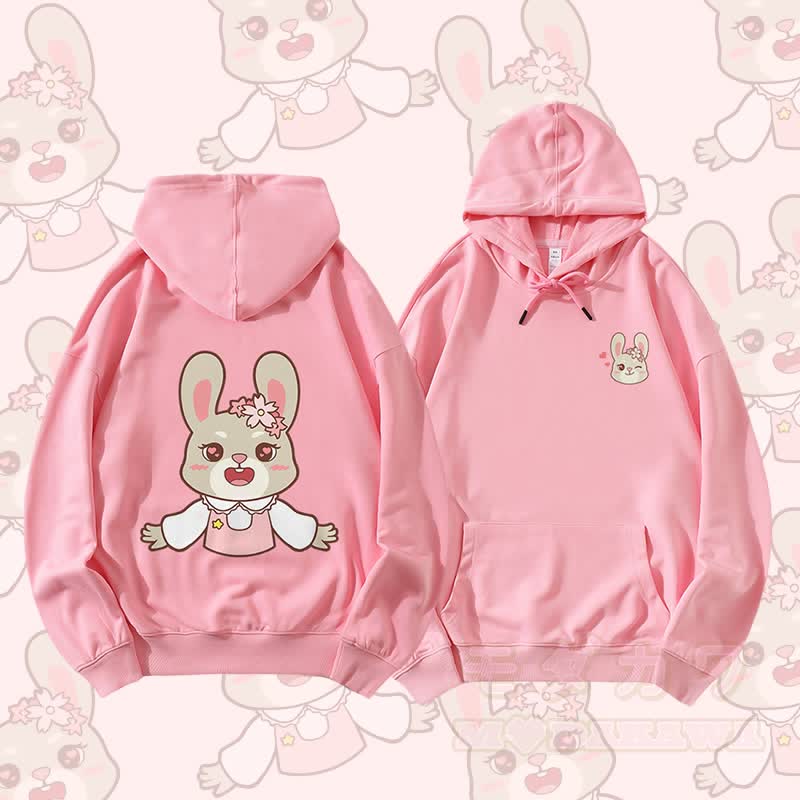 MODAKAWA Niedlicher Partner-Hoodie mit Tiermotiv - Rosa - 5XL - image 7