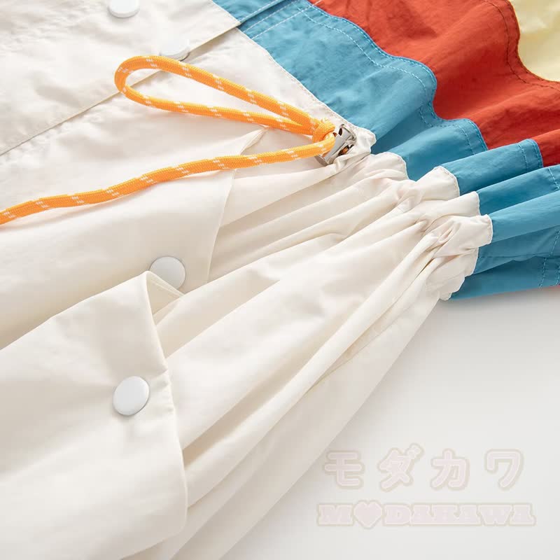 Lässige Windjacke mit Kapuze und Kordelzug in verschiedenen Farben - image 7