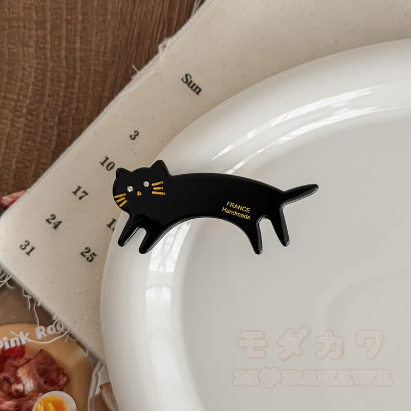 Haaraccessoire aus Acryl mit Kawaii-Katzenmotiv - Schwarz - image 14