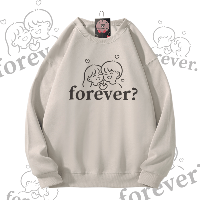 MODAKAWA FOREVER Unisex-Sweatshirt mit Partner-Grafik - Light Beige B - 5XL - image 3