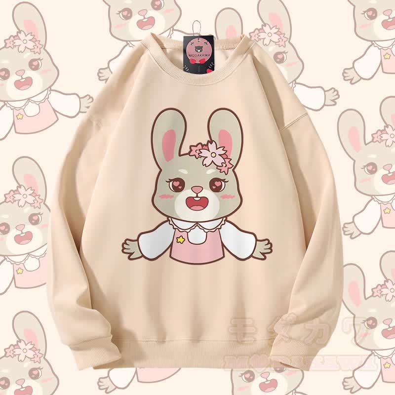 MODAKAWA Niedliches Unisex-Sweatshirt mit Tiermotiv für Paare - Aprikose - 5XL - image 6