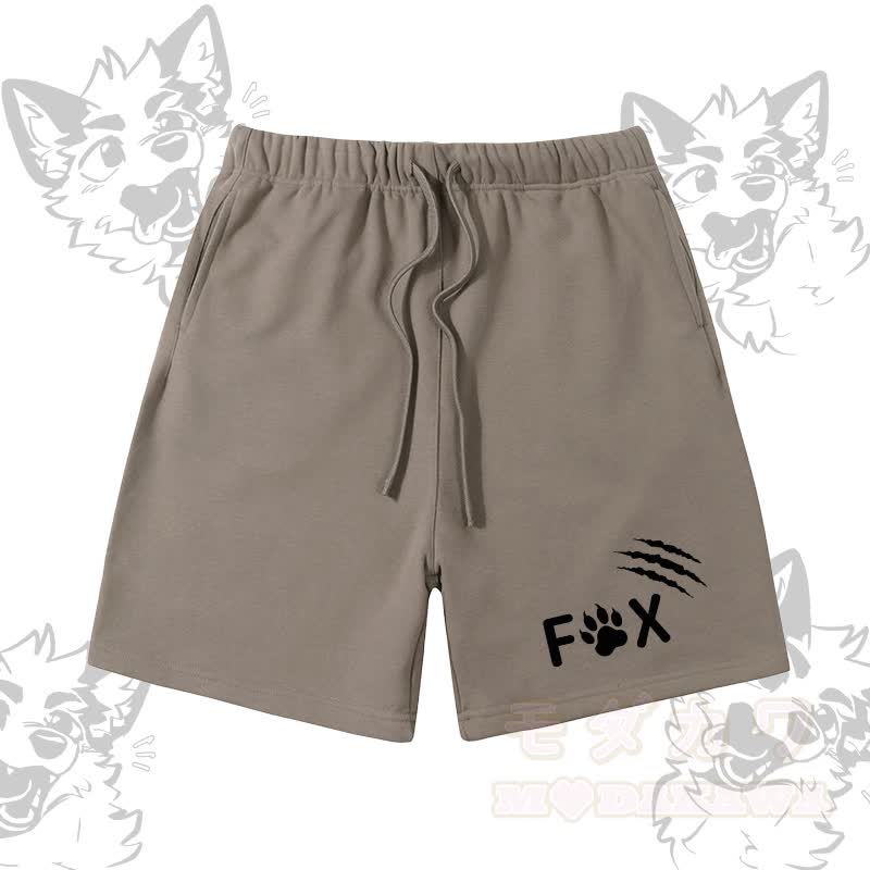 MODAKAWA X atka Fox Graphic Farben Block Pocket T-Shirt Shorts passendes Outfit - Khaki-Shorts - XL - image 8