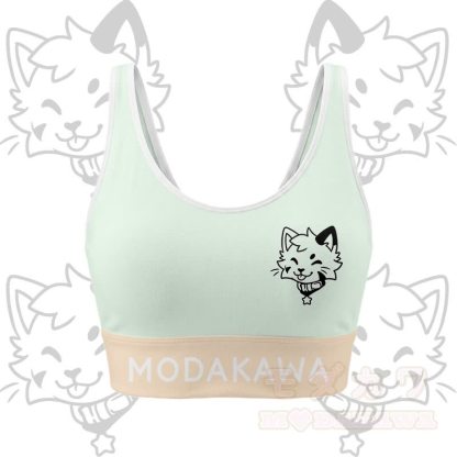Kitty Graphic Crop Tank Sport Top Shorts Bikini Modakawa Matching Outfit - Grüne Spitze - 4XL - image 4