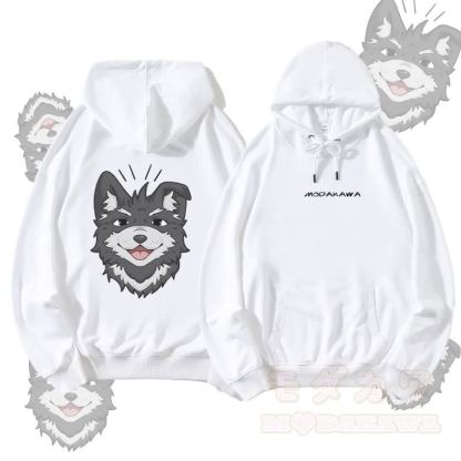 MODAKAWA Smiling Koda Graphic Streetwear Pullover Hoodie - Weiß - 5XL - image 4