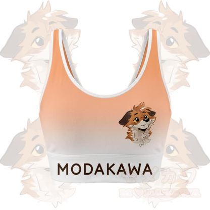 MODAKAWA X atka Fox Graphic Crop Tank Tank Sport Top Shorts Bikini Matching Outfit - Orange Top - 5XL - image 5