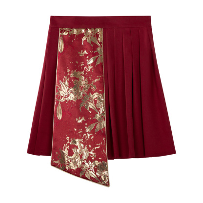 Vintage-Kleid mit Quasten, Blumenmuster und passendem Rock - Skirt - L - image 6