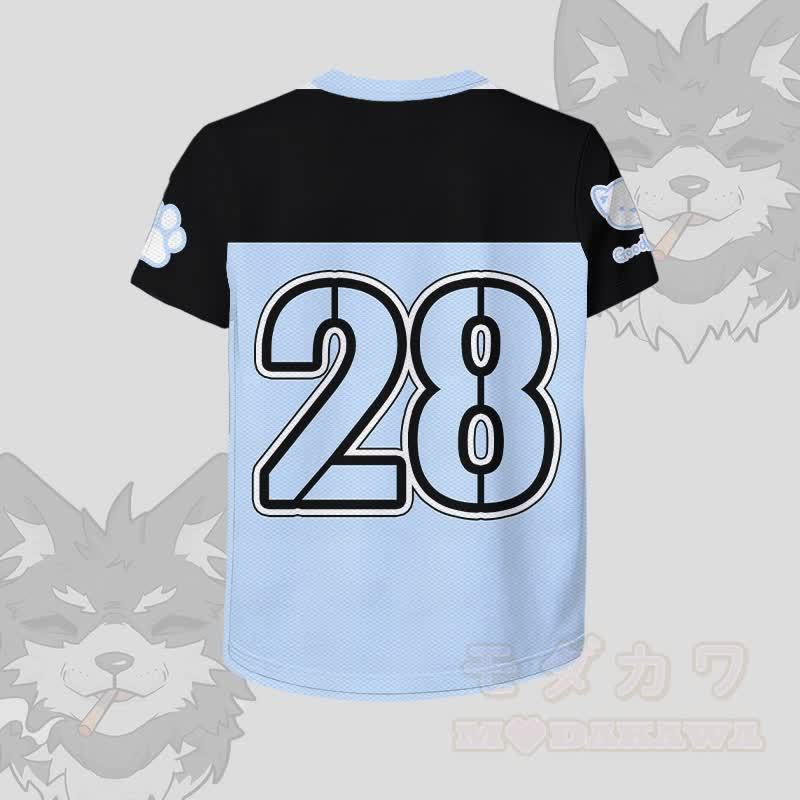 KODA Smoking Puppy Nummer Grafik Modakawa Vintage Mesh Jersey T-Shirt - image 4