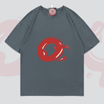 MODAKAWA OK Letter Graphic Couple Top - T-shirt - Dark Grey - 5XL - image 2