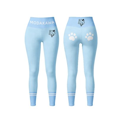 Sport-BH-Top mit Kitty-Grafik, Leggings, Modakawa-Partnerlook - Blue Leggings - 5XL - image 7