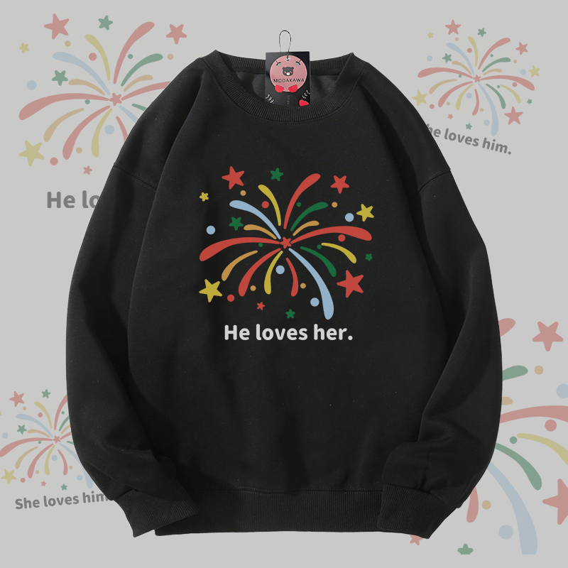 MODAKAWA Unisex-Sweatshirt mit Feuerwerksmotiv - Black - 5XL - image 2