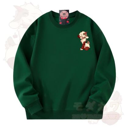 MODAKAWA X zarckets Unisex-Sweatshirt mit niedlichem Schaf-Motiv - Grün - 3XL - image 7