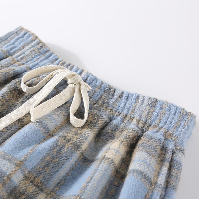 Schal mit Schneemannmuster, Strickjacke, karierte Hose, passendes Outfit - image 6