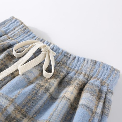 Schal mit Schneemannmuster, Strickjacke, karierte Hose, passendes Outfit - image 6