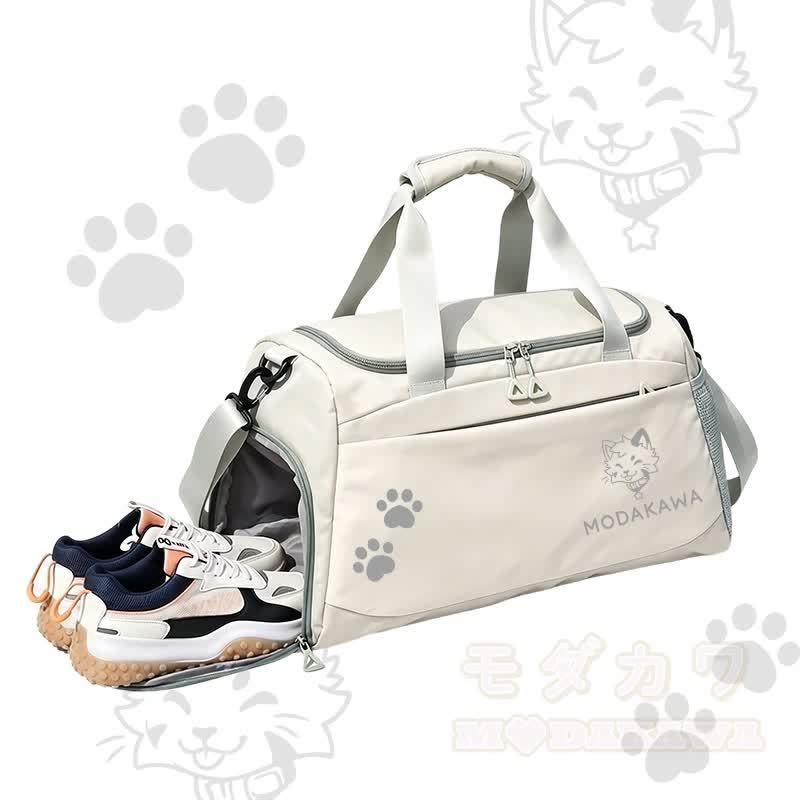 MODAKAWA X popipeko Kitty Graphic Sporttasche mit großem Fassungsvermögen - Weiß - 55 x 28 x 26 cm - image 5