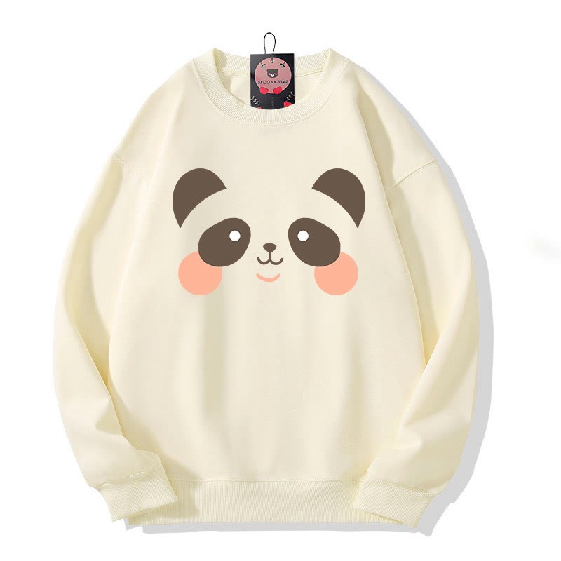 Sweatshirt mit Bärenmuster und Rundhalsausschnitt - Beige - 5XL - image 3