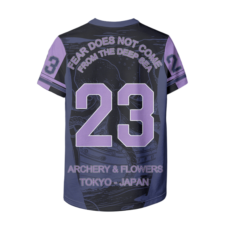 Modakawa Sporttrikot mit Tiefseemonster-Nummerngrafik - image 3