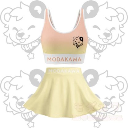 MODAKAWA X popipeko Bären-Grafik Crop Tanktop Sport Top Rock passendes Outfit - Gelbes Set - 2XL - image 14