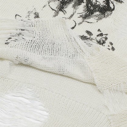 Zerrissenes Strandkleid mit Schmetterlingsmuster, schwarzes Top, karierter Rock, Stulpen, passendes Outfit - image 5