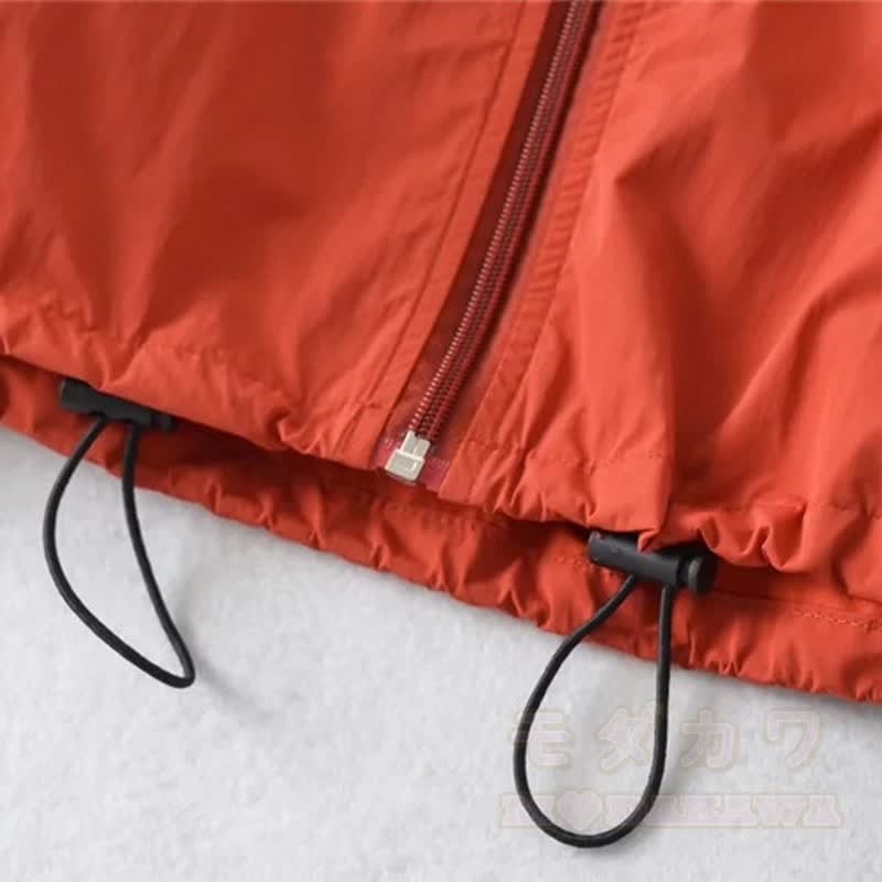 Lässige, kurze Jacke mit Reißverschluss und Stehkragen - image 8
