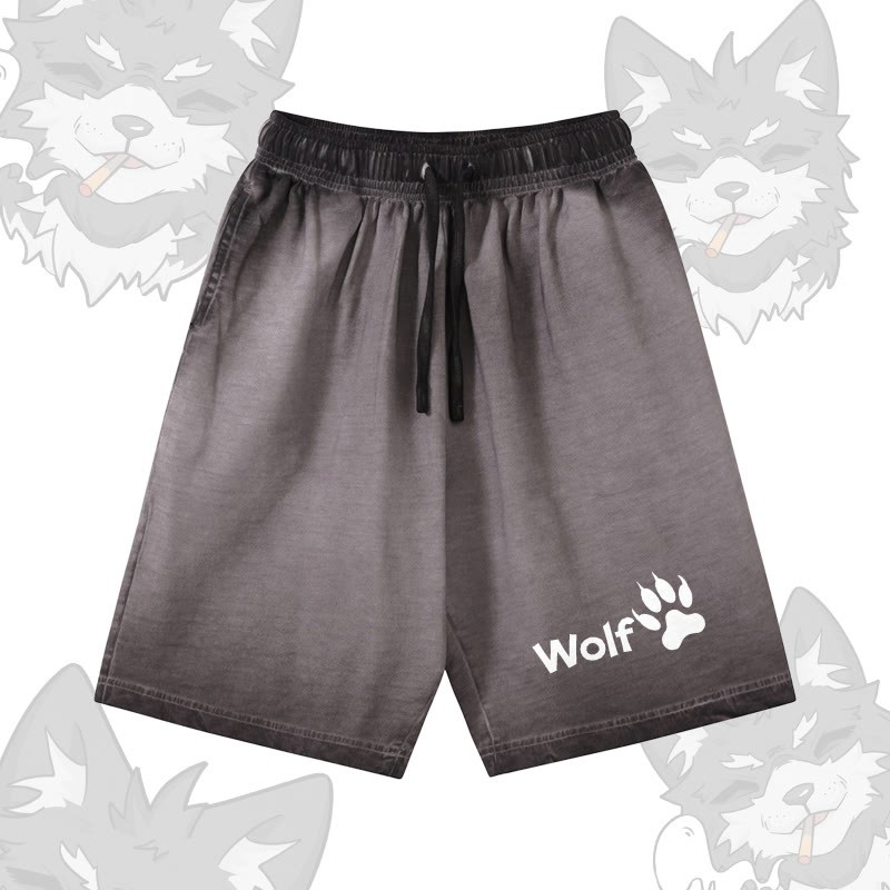 WOLF Graphic Modakawa Shorts aus 100 % Baumwolle mit Farbverlauf im Vintage-Waschungs-Look - Grey - 5XL - image 2