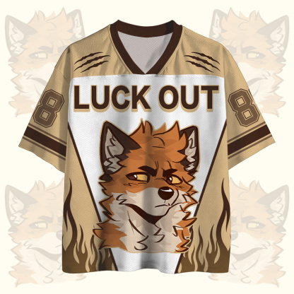 MODAKAWA X atka LUCK OUT Fox Number Graphic Vintage Mesh Jersey T-Shirt - image 2