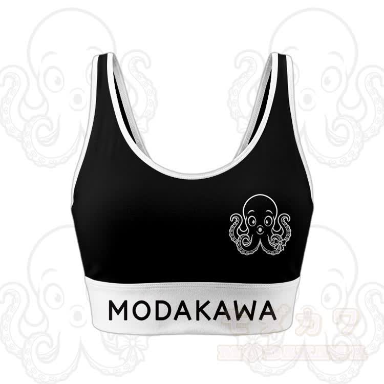 Octopus Graphic Crop Tank Sport Top Shorts Modakawa Matching Outfit - Schwarzes Oberteil - 5XL - image 4