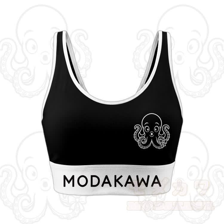 Octopus Graphic Crop Tank Sport Top Shorts Modakawa Matching Outfit - Schwarzes Oberteil - 5XL - image 4