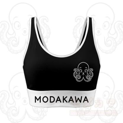 Octopus Graphic Crop Tank Sport Top Shorts Modakawa Matching Outfit - Schwarzes Oberteil - 5XL - image 4
