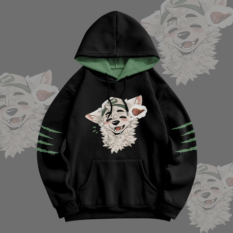 MODAKAWA X atka Fox Wants Meat Graphic All Over Print Pullover Hoodie - image 5