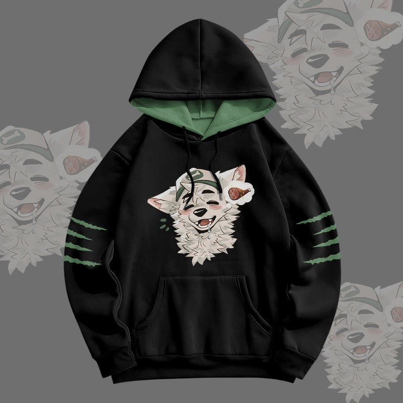 MODAKAWA X atka Fox Wants Meat Graphic All Over Print Pullover Hoodie - image 5