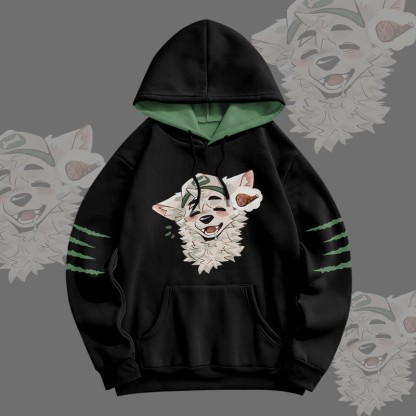 MODAKAWA X atka Fox Wants Meat Graphic All Over Print Pullover Hoodie - image 5