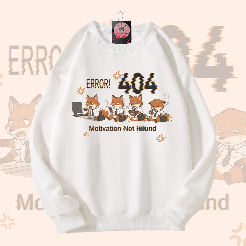 ERROR 404 MOTIVATION NICHT GEFUNDEN Fox Graphic Modakawa Sweatshirt - White - 5XL - image 6