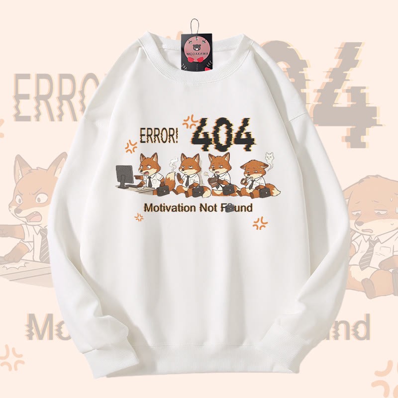 ERROR 404 MOTIVATION NICHT GEFUNDEN Fox Graphic Modakawa Sweatshirt - White - 5XL - image 6