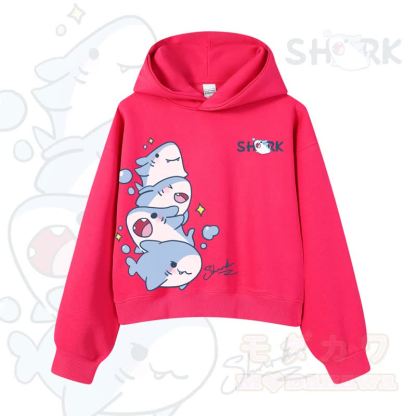 MODAKAWA X atka Niedlicher Hai-Grafik-Crop-Couche aus Baumwolle - Rose - 3XL - image 7