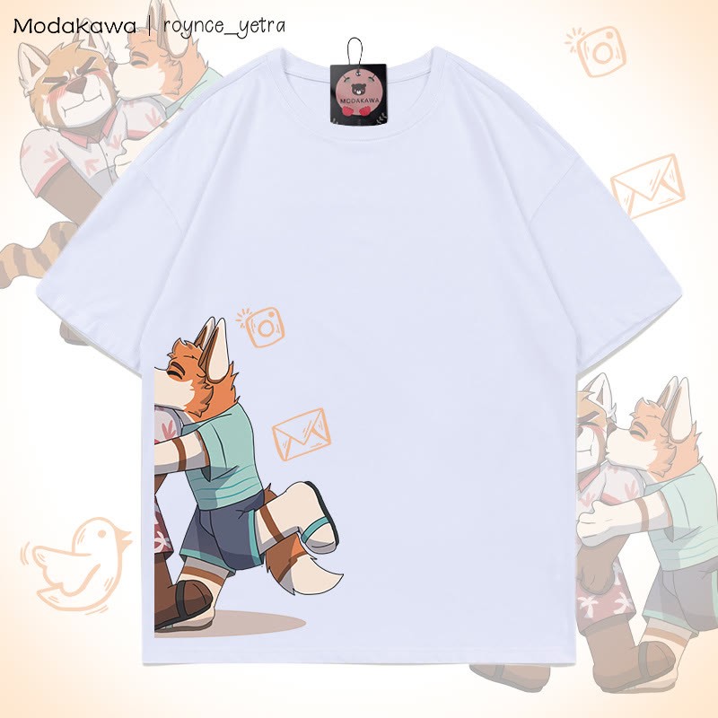MODAKAWA X roynce_yetra Anderson Kisses Felipe Grafik-T-Shirt - White Anderson - 5XL - image 7