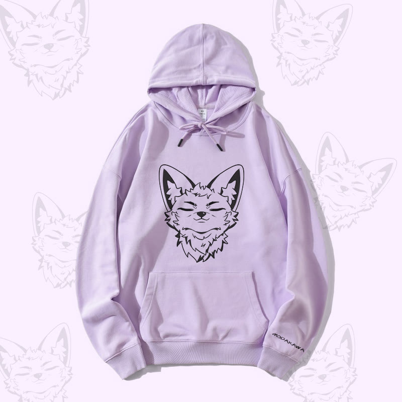 MODAKAWA Corsac Fox Graphic Streetwear Pullover Hoodie - Purple - 5XL - image 2