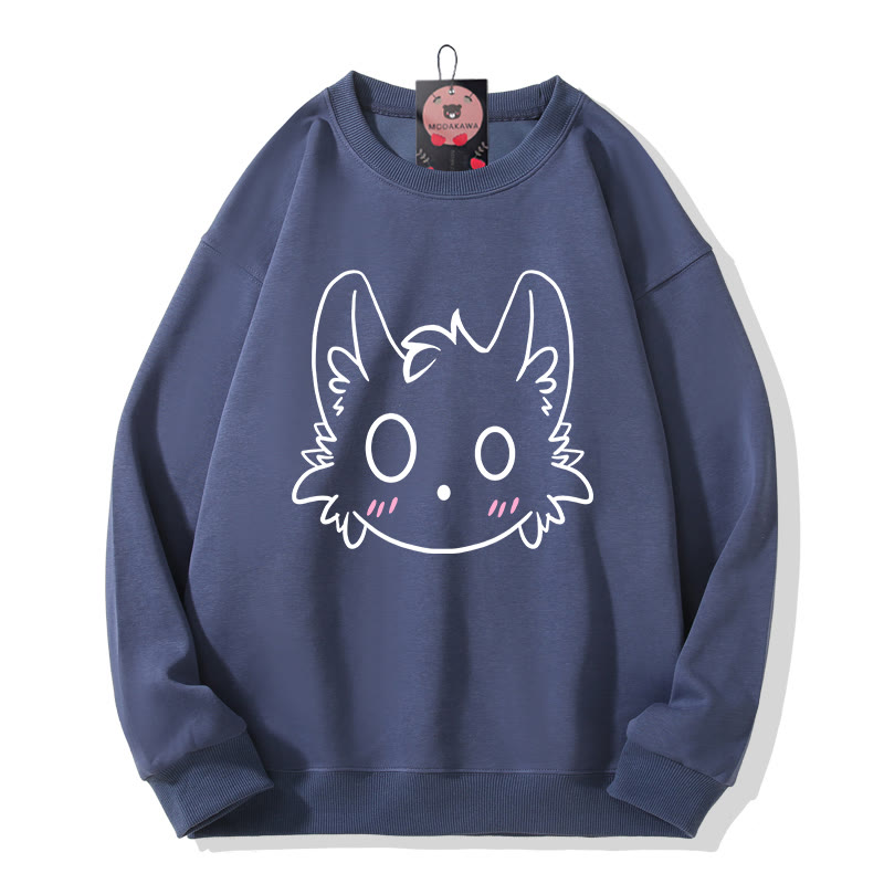 Sweatshirt mit Little Monster Print und Rundhalsausschnitt - Dark Blue - 5XL - image 6
