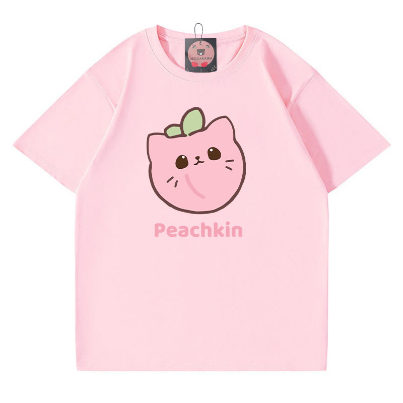 PEACHKIN Pfirsichkätzchen-Print Modakawa T-Shirt - Pink - 5XL - image 3