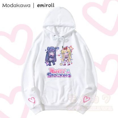MODAKAWA X emiroll Niedlicher Mädchen-Hoodie mit Grafikmuster aus Baumwollmischgewebe - Weiß - 5XL - image 4