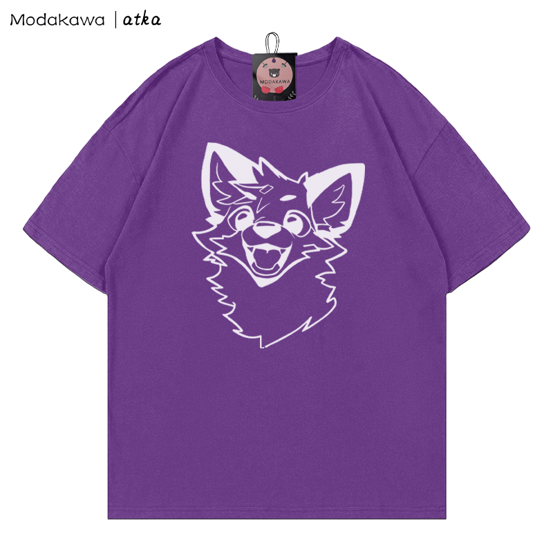 MODAKAWA X atka Fuchs-Print T-Shirt - Purple - 5XL - image 8