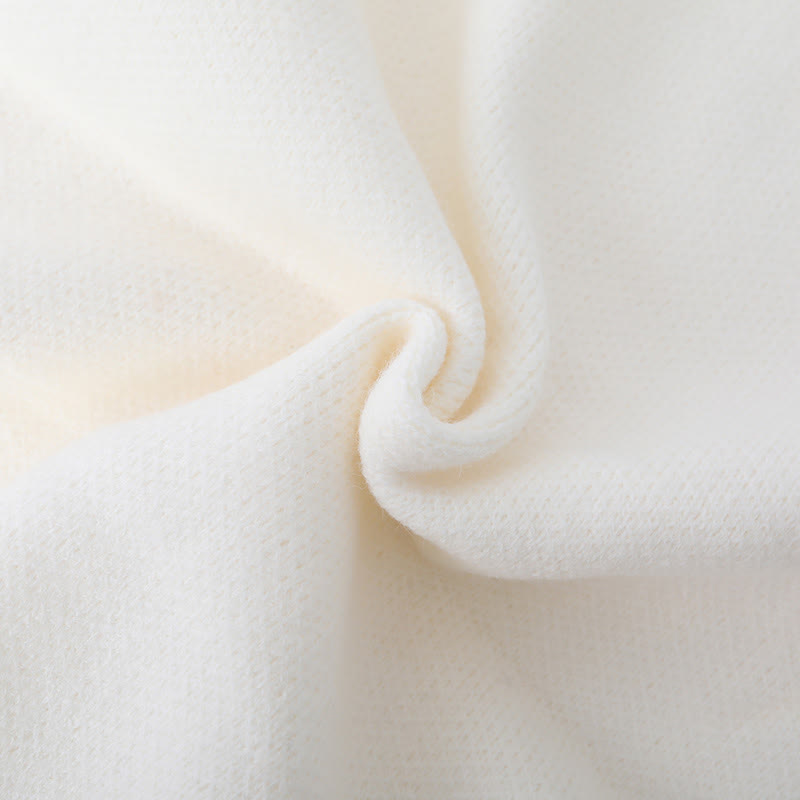 Dreiteiliges Set aus Strickoberteil, Rock und Beinwärmern mit Kordelzug - image 6