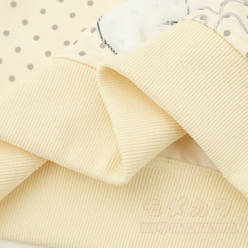 Zweiteiliges Set aus Sweatshirt mit Matrosenkragen und Polka-Dot-Rock im Cartoon-Anime-Stil - image 8