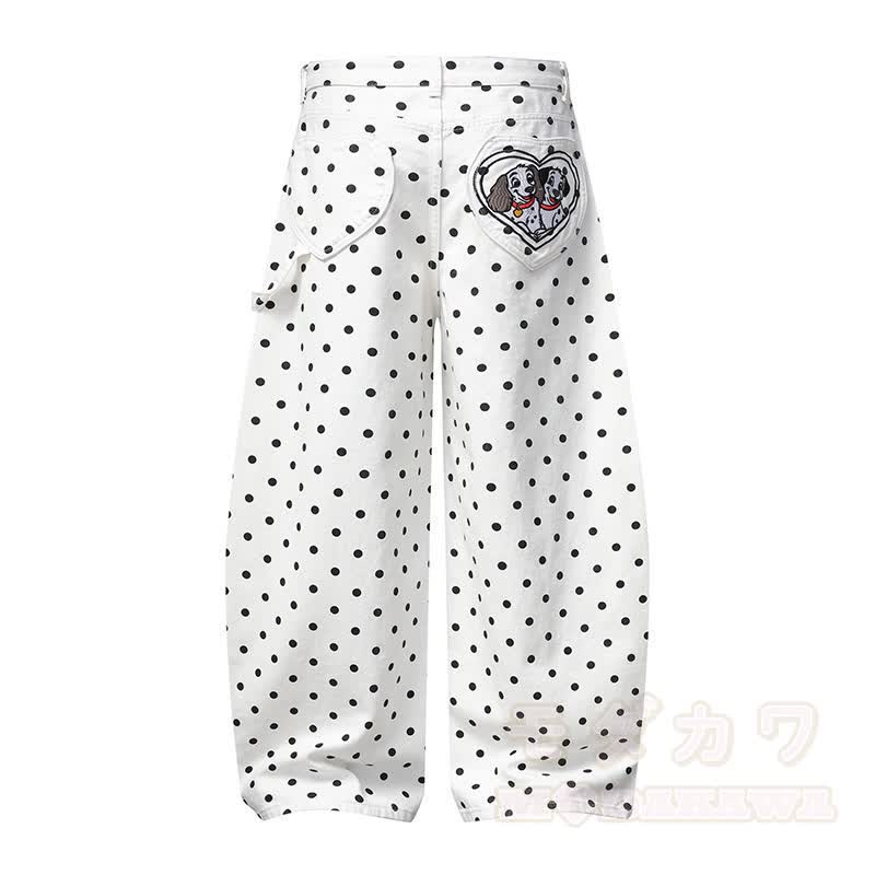 Hochwertiges, strapazierfähiges zweiteiliges Set: Kapuzenpullover mit Polka-Dot-Muster, Schleife, Reißverschluss und Hundestickerei, Hose. - image 12