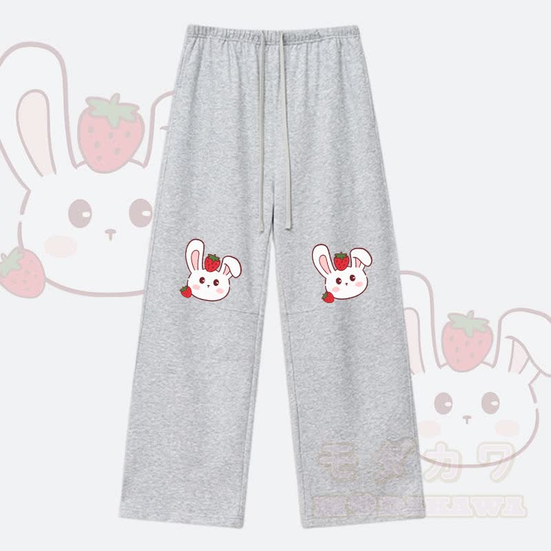 MODAKAWA Erdbeerhasen-Hose mit Kordelzug - Grau - XL - image 6