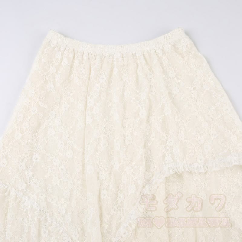 Asymmetrisches Kleid, Spitzenrock, passendes Outfit - image 6