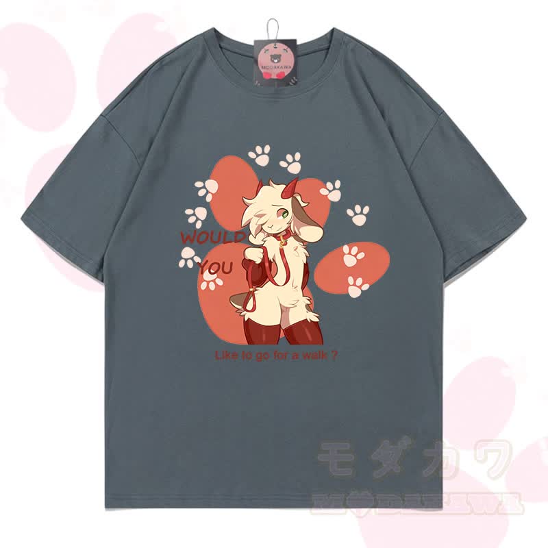 MODAKAWA X zarckets Goat Graphic 100% Baumwoll-T-Shirt - Grau - 5XL - image 16