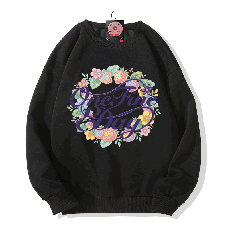 ONE FINE DAY Modakawa Sweatshirt mit Blumenmotiv - Black - 5XL - image 3